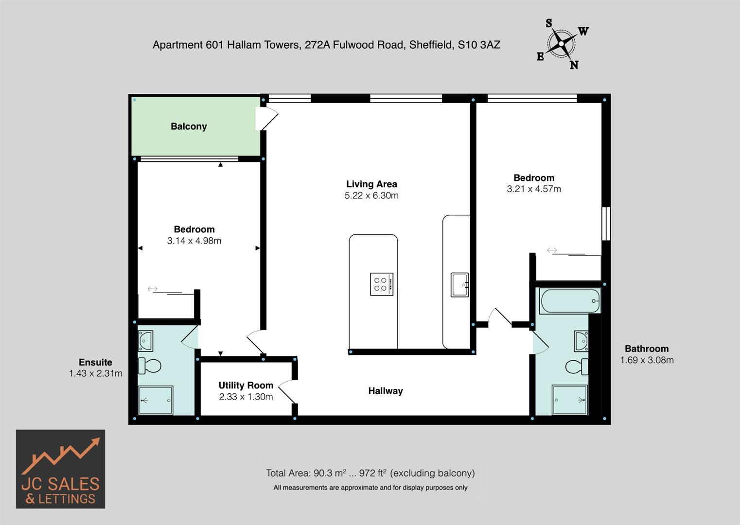 Hallam Towers, 272a Fulwood Road, Sheffield Floorplan